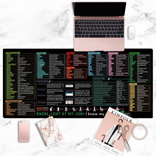 Large excel shortcut mouse pad - excel,