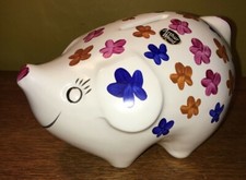 ARTHUR WOOD FLOWER PIGGY BANK