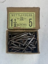 Box Steel Countersunk Screws 1 1/2" x 5 NETTLEFOLDS GKN SLOTTED Full Box of 144