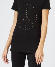 Women’s M-Life Manuka Life Yoga Peace Out T-Shirt Tee Black M Medium