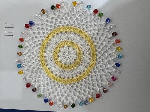 Handmade crochet beaded - beaded, glass