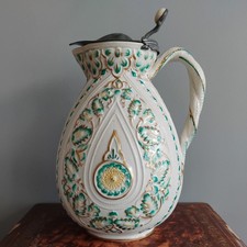 Antique Pewter Lidded Pottery