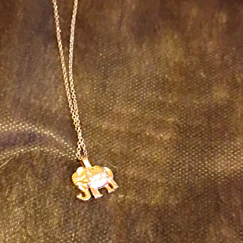 Gold tone elephant - gold,