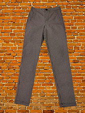 WOMENS ZARA SIZE SMALL S MULTI DOGTOOTH SKINNY WORK CASUAL FORMAL PARTY TROUSERS