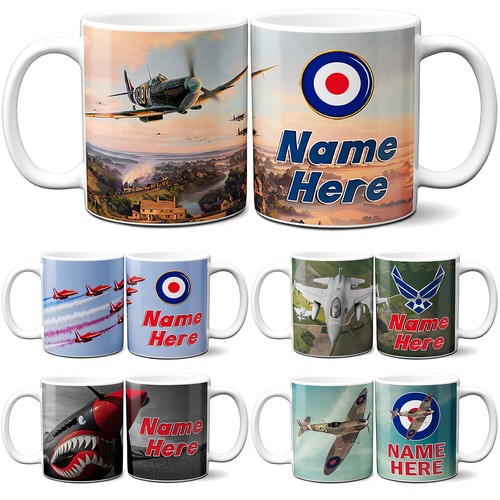 Personalised plane mug fighter - mug,