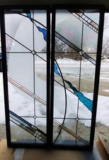 Stained Leaded Glass Door