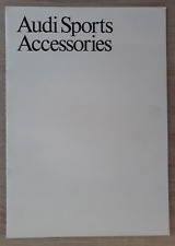 Audi Sport Accessories Brochure c.1988 - 80 90 100 200 Coupe Quattro BBS Votex
