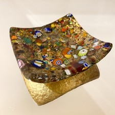Murano Millefiori Glass Pin Tray Jewellery Tray Ferro Toso Venetian 1960s