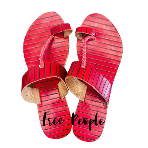 Free people red bora leather - free,