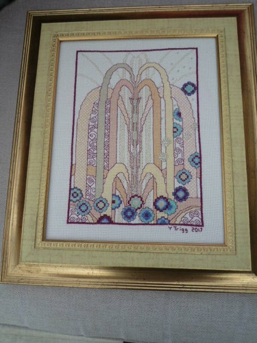 Cross stitch picture - picture, hand