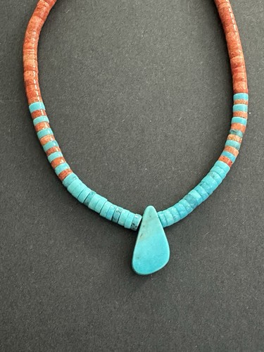 Vintage natural turquoise red - natural,