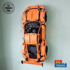 Wall mount bracket for LEGO Technic Porsche 911 GT3 RS 42056 STAINLESS STEEL