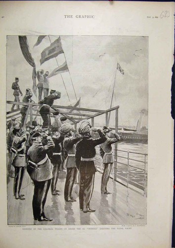 Original old antique print - old,