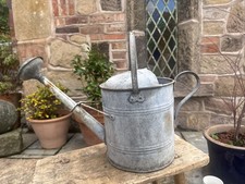 Vintage Galvanised Watering Can With Rose Perfect Cottage Garden Planter