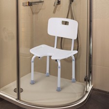 Adjustable Aluminum Bath Stool Spa Shower Chair w/ Non-Slip Feet, Handle