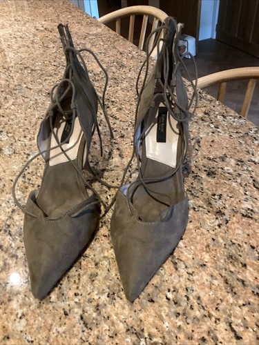 Zara khaki suede shoe - zara,