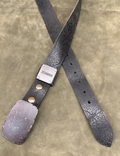 Black Distress Leather belt