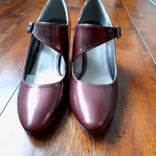 Lotus mary jane heels - lotus, burgundy