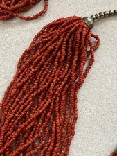 Genuine Red Coral Bead Jewellery Set – Necklace, Bracelet & Earrings 