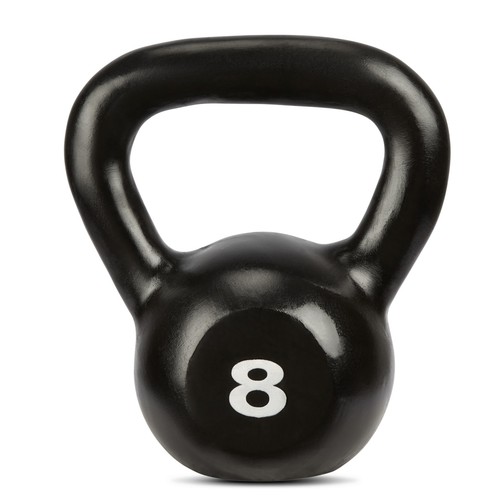 8kg cast iron kettlebell - 8kg, black