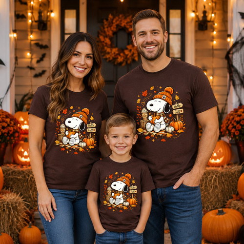 Snoopy hello fall - snoopy, t
