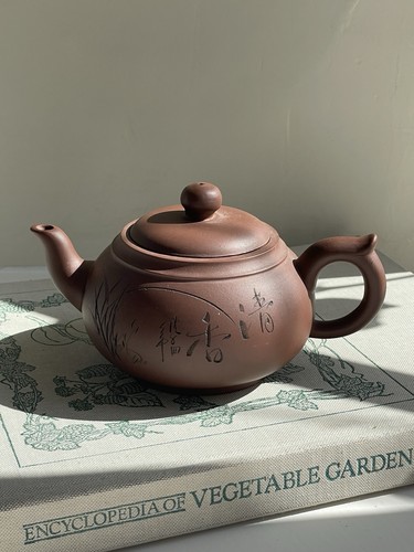 Yixing redware pottery teapot - pottery,
