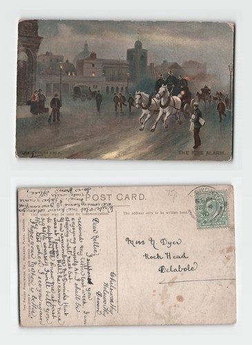 Postcard the fire alarm - -,