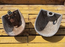 Pair Of Great Wall Mounted Planters Reclaimed Galvanised Steel Cattle Feeders