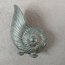 SHELL VASE/PLANTER, NAUTILUS , HEAVY ITEM MADE OF BRASS, FREE POST UK  MAINLAND.