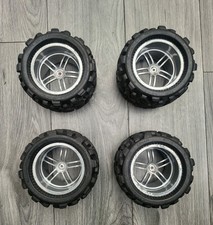 HPI SAVAGE Chrome Dished Aluminium Proline Big Joe 40 Series Wheels 17mm Hex 