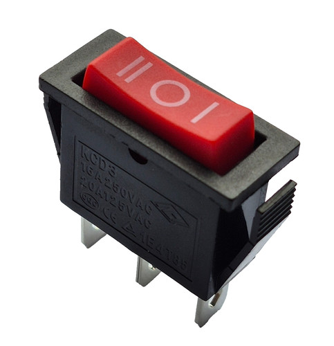 Off rocker switch red - on,