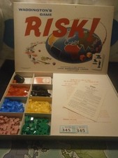 Vintage 60'S RISK Board Game-Waddingtons - Complete- Very Good Condition (GW345)