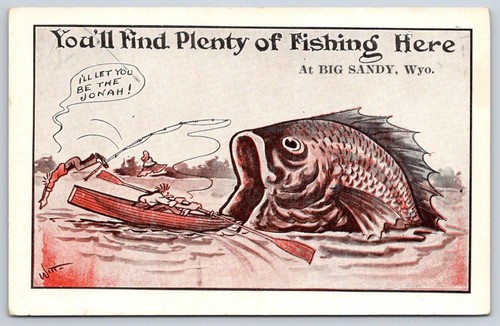 Vintage wyoming postcard big - vintage,