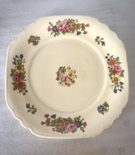 Vintage Wedgewood Side Plate Square In Floral Pattern