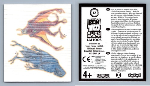 Ben alien force 12 topps - alien,