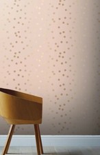 Arthouse Metallic Polka Dot Wallpaper Rose Gold  Blush Pink Dotty Spots X2  W06