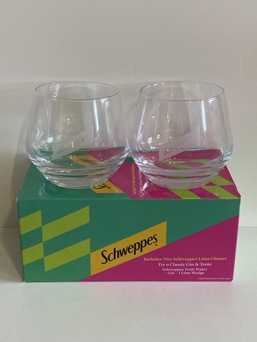 Schweppes lima glasses - schweppes,