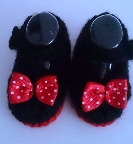 Minnie mary janes baby booties - minnie,