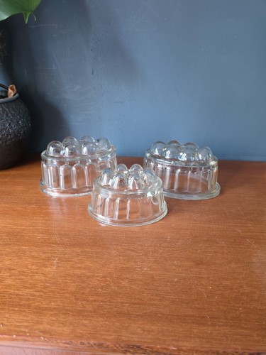 Vintage glass jelly moulds - glass,