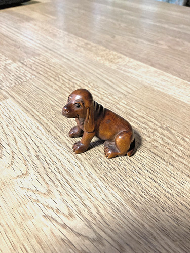 Japanese signed wooden - signed, netsuke