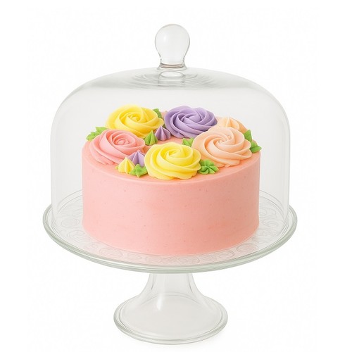 Large glass display cake - large,