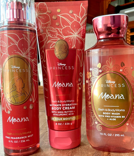 3pc set disney princess - set, moana
