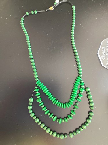Green stone beaded - green,