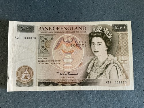 Old green fifty pound - old, £50