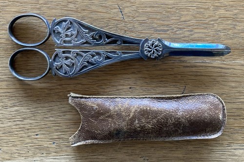 Sliver plated grape scissors - plated,