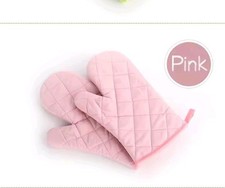 2 PC Pink Oven Gloves One Size