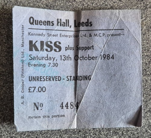 Used 1984 kiss concert ticket - 1984,