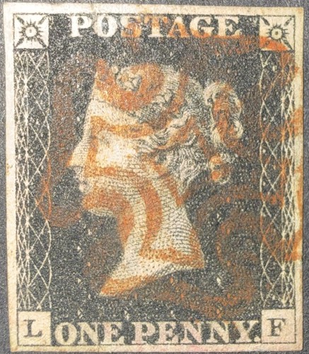 Stamp 1840 sg2 1d - gb,