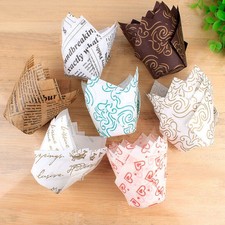 50/100Pcs Tulip Wraps Cupcake Muffin Baking Cases Coffee Wrapper Muffin Cake cup