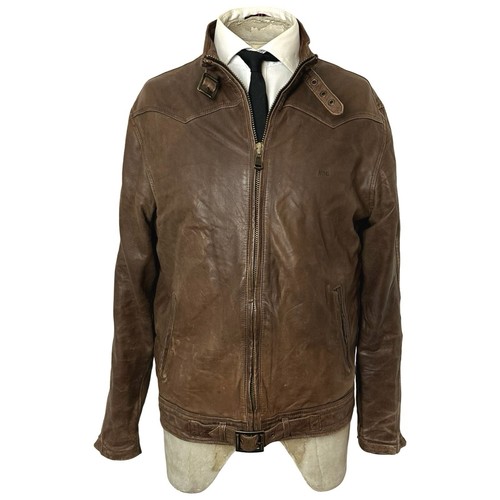 Mcgregor leather jacket brown - leather,